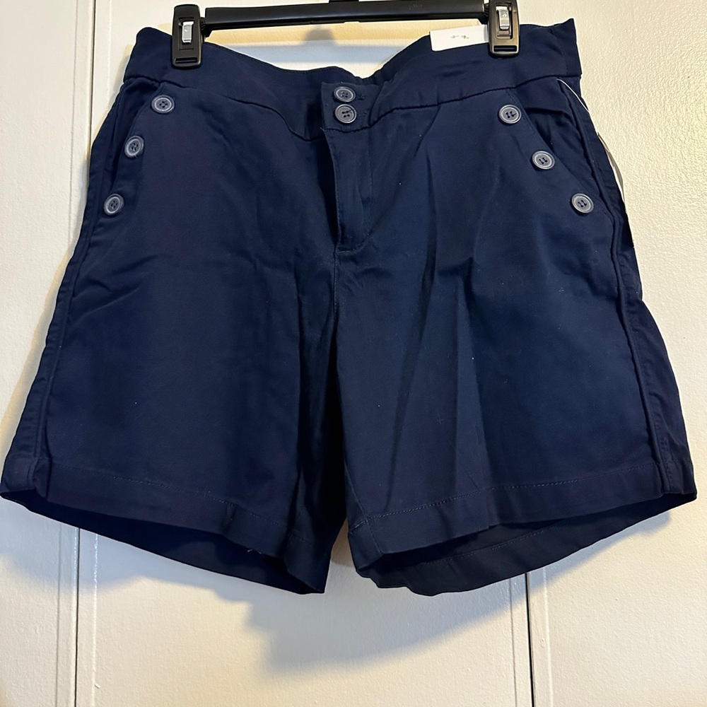NWT Westport Cotton Navy Shorts with Buttons